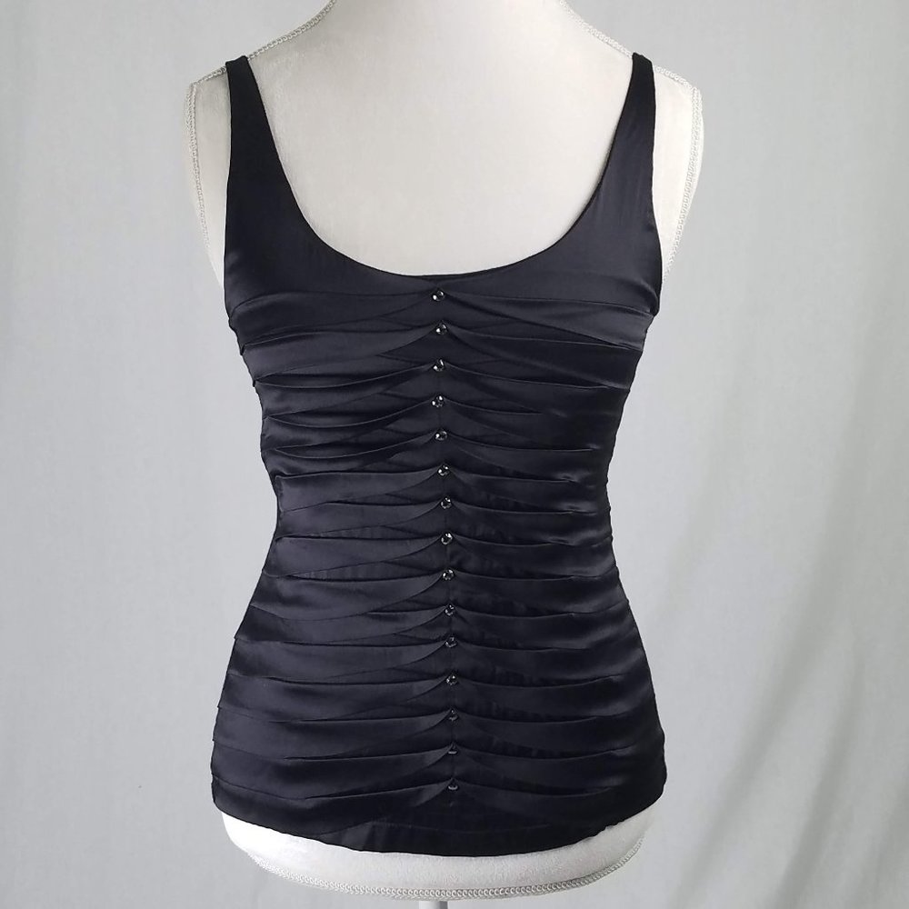 CACHE: Black Satin Camisole